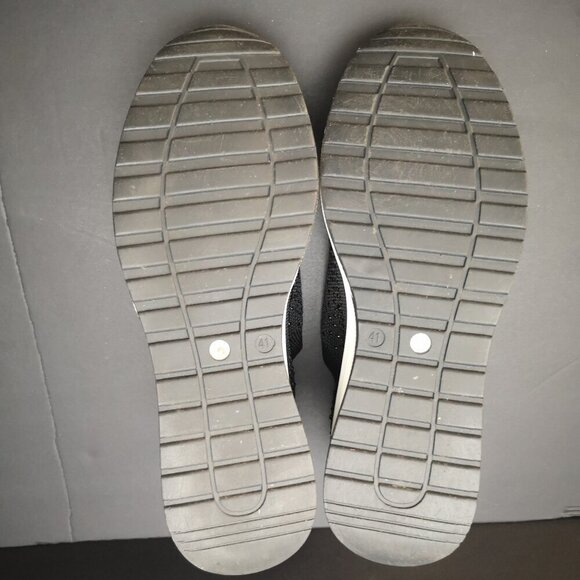 Flexus Ladies Size 41 (approximate 9.5-10 US) Black Wedge Heel Casual Shoes - Picture 7 of 8